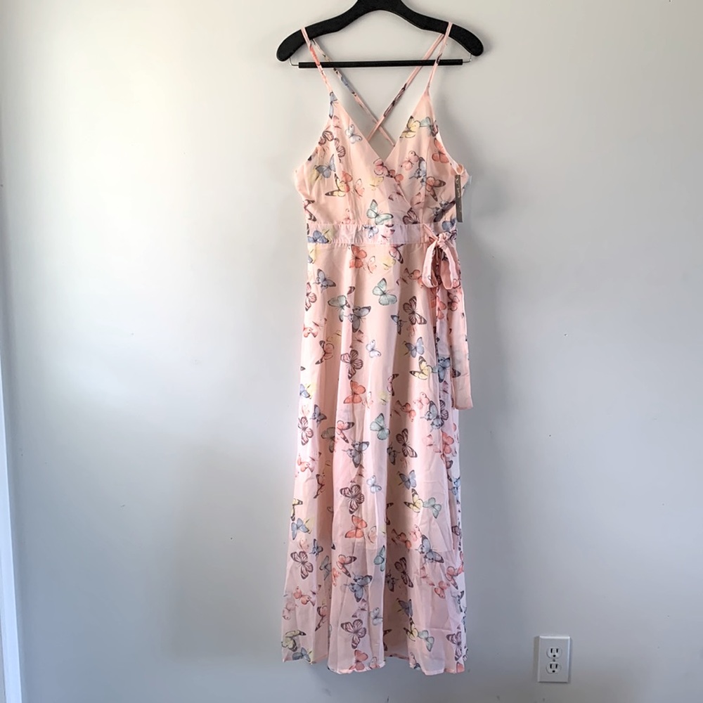 Retro Stage. Size S. pink. Butterfly dress.